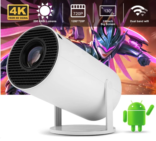 Progaga-Projetor portátil para cinema em casa e ao ar livre, Android 11, 4K
