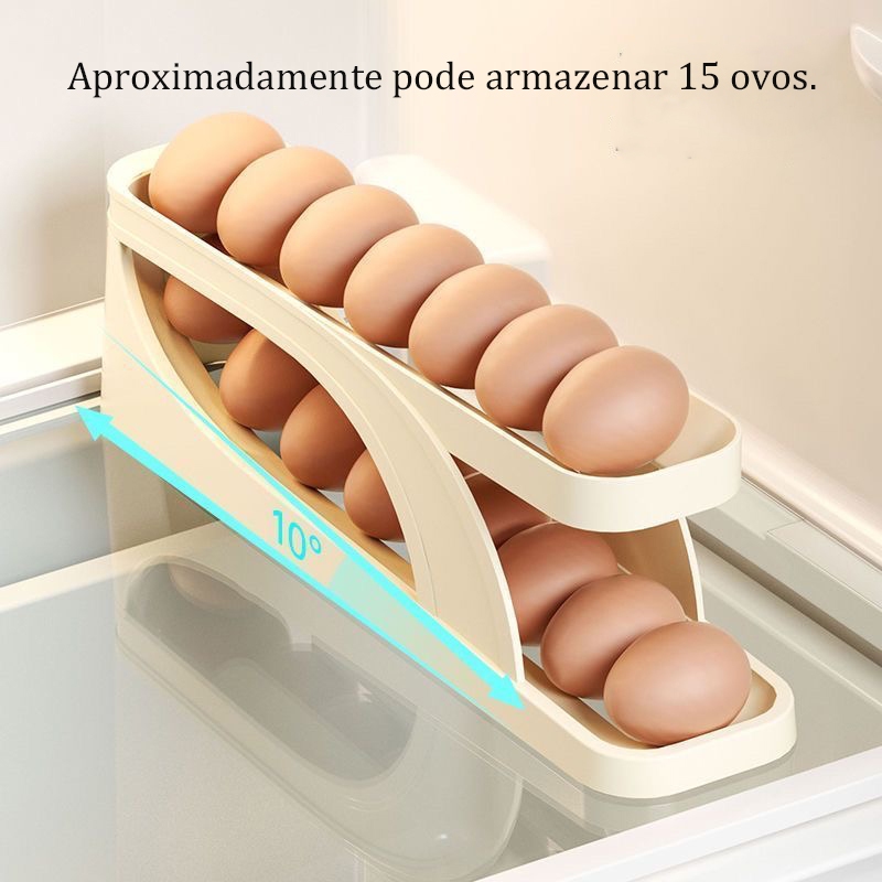Organizador Ovo De Cozinha Conveniente Caixa De Ovos Gadgets Deslizante Duravel
